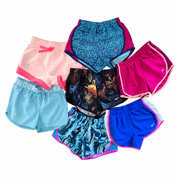 Under Armour Other - NNike Dri-FIT Under Armour Girls Athletic Running Shorts Lot of 7 Size Medium